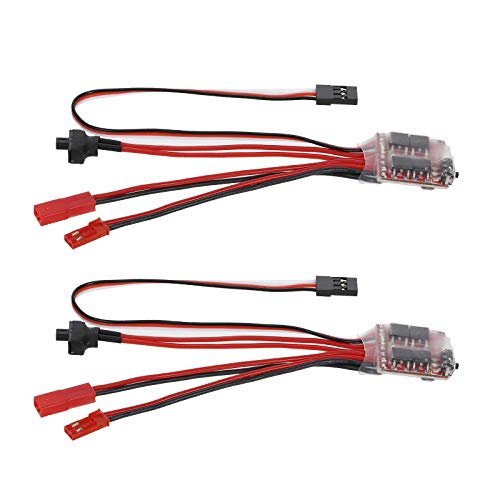 HXBER 30A ESC Brushed Motor Speed Controller for Aquacraft Bristol Bay RC Boat and 130 180 260 Motors 2 PCS