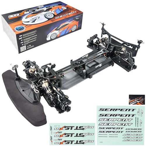 Serpent SRX8 GTE LWB 1/8 On Road RC Car Kit with Carbon Fiber and CNC Aluminum Parts Fix for RC Car Back Wheels Not Spinning Issue
