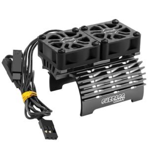 JUZUXI Dual Rate RC Car 30mm Motor Cooling Fans with Metal Heatsink for 1/8 Scale Models 4068 4076 4082 4092 Brushless Motor 27000 RPM 8.4V DC