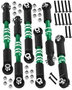 RCHuiWow FT011 RC Boat Upgrades Alloy Adjustable Turnbuckles Camber Links 6pcs Green