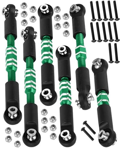 RCHuiWow FT011 RC Boat Upgrades Alloy Adjustable Turnbuckles Camber Links 6pcs Green