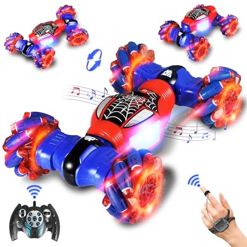 Spider Gesture Sensing RC Stunt Car Harga RC Car Drift with Lights Music 2.4GHz 4WD Hand Controlled 360 Rotation Transform Off Road Remote Control Toy
