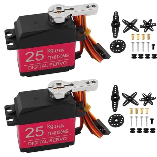 DiGiYes 25KG High Torque Digital Servo Full Metal Gear for GTR R35 RC Car 1/8 1/10 1/12 Scale Robot Control Angle 180°