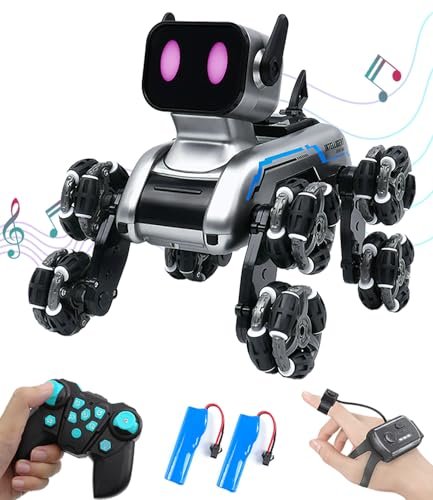 Hot Wheels Rocket League RC Rivals Remote Control Robot Dog Toy Car for Kids with 8 Wheels and Stunt Capabilities