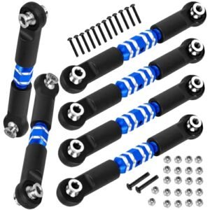 BRCatWPark 6pcs Aluminum Turnbuckles Camber Links Upgrade for Arrma RC Truck 1/10 Vorteks 3S BLX Mega550 Navy Blue