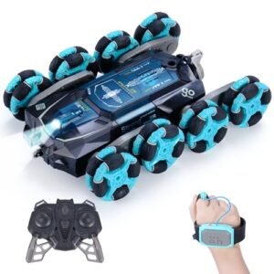 Goosebumps RC Tires Gesture Sensing Stunt Car 2.4 GHz Hand Controlled 8WD Off Road Drift Car with Lights Music for Kids 6 12 by StuntMaster