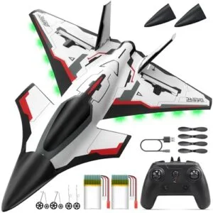 DEERC Future RC Plane 4 Channel Remote Control Jet with 2.4GHz 6 Axis Gyro Stabilizer for Adults Beginners Advanced