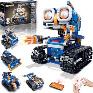 Demkia RC Plane Building Jig 5in1 STEM Robot Kit 560 PCS APP Remote Control Robotics for Kids Ages 8-12