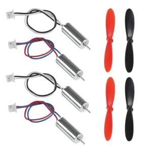 AEDIKO 4pcs 716 Coreless Motor 3.7V 7x16mm Brushed Motors with JST 1.25 Connector and 4pcs CW CCW Propeller RC Motors Explained for FPV RC Quadcopter