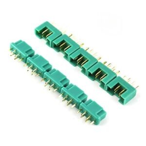 SPARKHOBBY Amass MPX 6 Pin Male Female Plug Connector 24K Gold Plating 30A Plug for RC Glider Plane Drone Toys DIY Tool Parts (5Paris 6pin F and M)