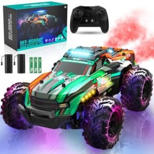 BLUEJAY 1 16 Scale RC Garbage Truck for Adults High Speed Rechargeable Remote Control Car with LED Lights and Spray Function