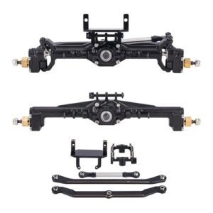 AMK 216.4g Brass TRX4M Axle Extended 20mm Portal Axle with Two Servo Mount Options for 1/18 RC CrawlerCar Upgrade Parts Including RC Servo Parts