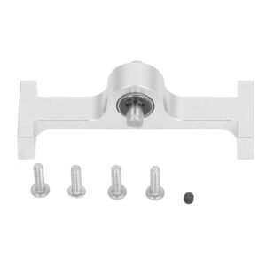 RC Willey L Shaped Couch Aluminum Alloy 70mm Transfer Case Transmission Gearbox with 5mm Steel D Shaped Shaft for 1/10 Scale RC Crawler Upgrade Parts Silver