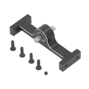 RC Willey L Shaped Desk Premium Aluminum Alloy 70mm Transfer Case Gearbox with 5mm Steel D Shaft for 1/10 Scale RC Crawler Upgrade Parts