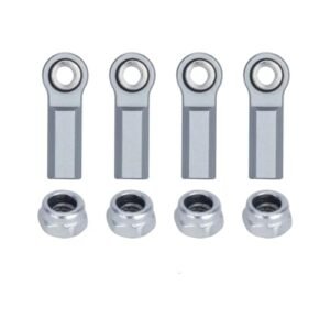 M4 Aluminum RC Tube Chassis Link Steering Rod Ends Set for 1/10 Scale Crawlers SCX10 TRX4 Capra VS4 10 Wraith