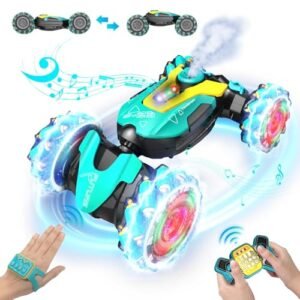 Bubbacare Gesture Sensing Remote Control Stunt Car 4WD Hand Controlled With Light Music 360 Rotation Drift Off Road Toy for Kids Age 6 to 12 Years
