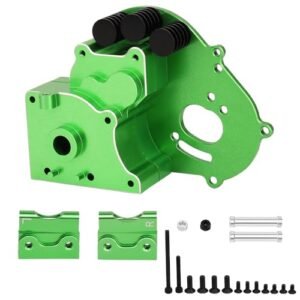RZXYLRC Aluminum Transmission Case Gearbox Parts with Aluminum Motor Plate and Arm Mounts for RC Wheelchair Upgrades Compatible with 1/10 Traxxas Slash 2WD VXL Rustler Stampede Bandit