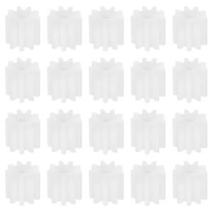 OTOTEC 50 Pcs 9 Teeth Motor Gears 0.5 Module Plastic Gears Aperture 1.95mm Outer Diameter 5.5mm Height 5mm Tight Fit with 2mm Diameter Shaft Suitable for RC Car Model DIY Robot