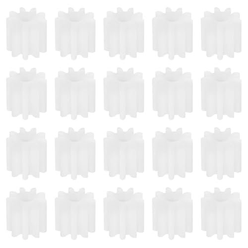 OTOTEC 50 Pcs 9 Teeth Motor Gears 0.5 Module Plastic Gears Aperture 1.95mm Outer Diameter 5.5mm Height 5mm Tight Fit with 2mm Diameter Shaft Suitable for RC Car Model DIY Robot