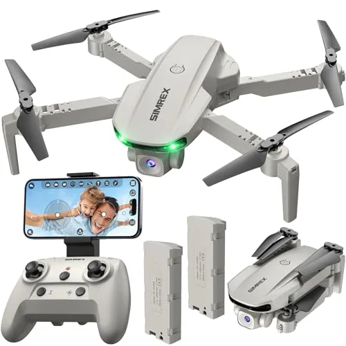 SIMREX X800 RC 3D Drone with 1080P Camera Foldable Quadcopter for Beginners Altitude Hold One Key Start