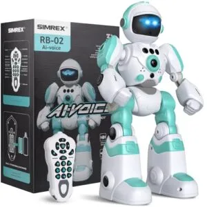 SIMREX Kids Robot Toys Remote Control Programmable Robot with Voice Music Dance Gesture Control Perfect rc willey gift card for Toddler Boys and Girls