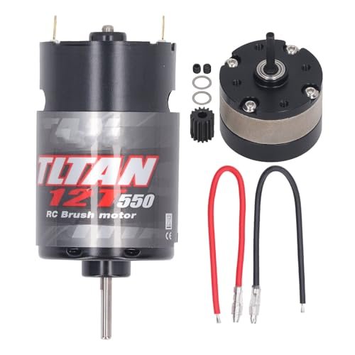 Universal 550 RC Brush Motor with 1/3 Reduction Gear 12T for Electric Vehicles