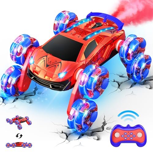 Yeriayha Evo 9 RC Drift Car 8WD Stunt Remote Control Toy for Kids Ages 8 13 Rechargeable Racing Car with LED Lights