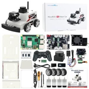 Yahboom Raspberry Pi 5 AI Visual ROS2 Smart Robot Car Kit with 2DOF Camera and Lidar for STEM Education