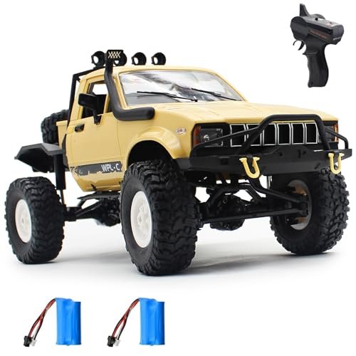 Mostop RC Car C14 Rock Crawler 4x4 Off Road Truck 2.4Ghz Remote Control Hobby Vehicle with Lights and 2 Batteries