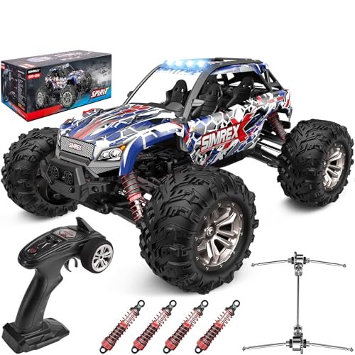 SIMREX 1/16 Scale Hobby RC Car 36 KPH High Speed 4WD Moster Truck RC with 2.4 GHz Remote Control for Kids and Adults