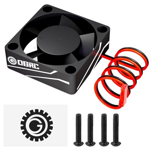 OGRC 30mm RC Motor Cooling Fan 28000RPM Heatsink Compatible with 1/10 Scale RC Wheels and 3650 3660 540 550 Brushless Motors