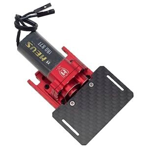 MEUS RACING TRX4M Transmission Motor Kit with Skid Plate and Battery Mount for TRX4M Defender Bronco K10 F150 1/18 RC Crawler Car Upgrades Including RC Car Charger and Battery Compatibility