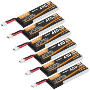 Hot Wheels RC Ballistik Racer Vehicle with Super Speed Battery Crazepony 6pcs 1S BT2.0 3.8V 150C 450mAh Lipo Battery Pack