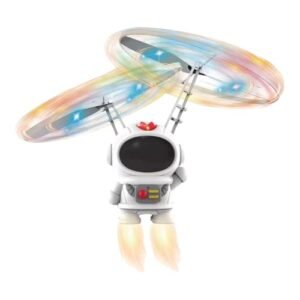 JTLB Zagi RC Flying Wing Helicopter Toy with LED Lighting and Infrared Induction for Kids White