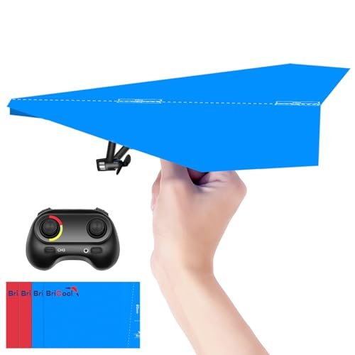 BriCool Birdy X 2.0 Paper Airplane RC Kit DIY Remote Control Plane with 6 Axis Gyro for Kids STEM Learning