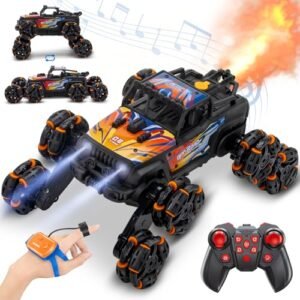 Hot Wheels RC 1/64 Tesla Cyber Truck Remote Control Car with Gesture Sensing and 360° Rotation for Kids and Adults