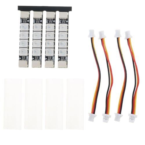 4pcs Pack LED Light Strips for Drones 2812 Programmable LED Arm Light Strips Quadcopter Repair Part Exploring Are RC Airplanes Considered Drones