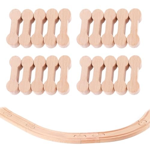 Heavy Duty Tank Tracks for RC Trucks 20pcs Wooden Train Track Connectors Durable Play Accessories