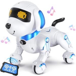 MindPal RC Comp Wheels 17 Programmable Smart Interactive Robot Dog with Remote Control 17 Functions for Kids 6+