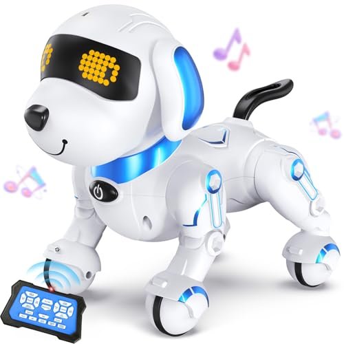 MindPal RC Comp Wheels 17 Programmable Smart Interactive Robot Dog with Remote Control 17 Functions for Kids 6+