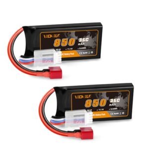 VICMILE 11.1V 850mAh Super Thin Lipo Battery 35C High Discharge Rate for Most Popular RC Truck DEERC WLtoys HBX Models