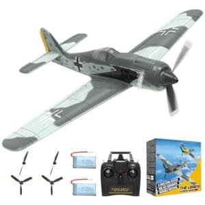 ANBURI FW190 4 Channel RC Plane Receiver Ready to Fly with Xpilot Stabilization One Key Aerobatic Remote Control Airplane for Beginners Adults