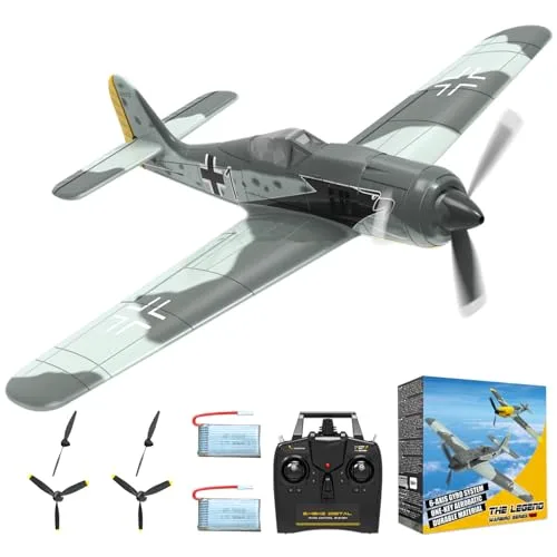 ANBURI FW190 4 Channel RC Plane Receiver Ready to Fly with Xpilot Stabilization One Key Aerobatic Remote Control Airplane for Beginners Adults