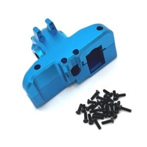 Wozia Metal Upgrade Parts for Hyper Go H14BM Nitro RC Trucks Under 200 Aluminum Rear Upper Under Gearbox Covers and Differential Base Blue