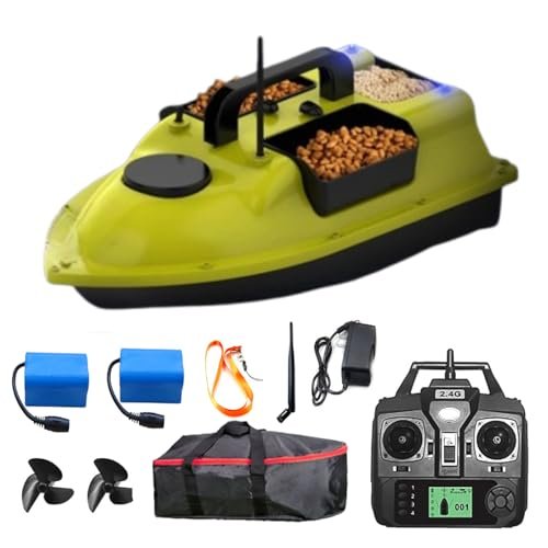 SINJEE GPS RC Fishing Bait Boat with 500m Remote Control 4.4lbs Load Capacity Dual Battery Motor System