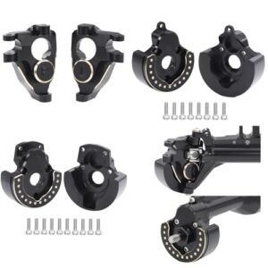 Vanquish VS4 10 Phoenix Sim RC Crawler Black Coating Brass Counterweights Front Rear Portal Cover Knuckle Lower COG Upgrade