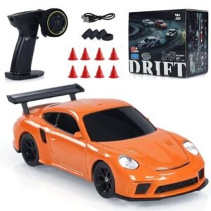 OYDL Truenas Scale Cobia RC 1/43 Scale Mini Racing Drift Car with Lights 2.4G Electric 4WD High Speed Remote Control Sports Car for Boys Adults Teen RTR Version Orange