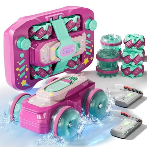 Mini Pink Cute Amphibious RC Car for Girls with 2 Type Wheels and 360° Rotation Available at RC Willey Warehouse in Salt Lake City