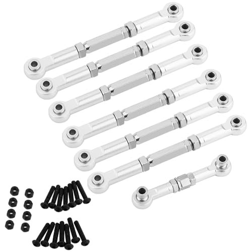 RZXYLRC Adjustable Stainless Steel Turnbuckles Set for Cen Nitro RC Car Parts Slash Rustler Stampede Upgrade