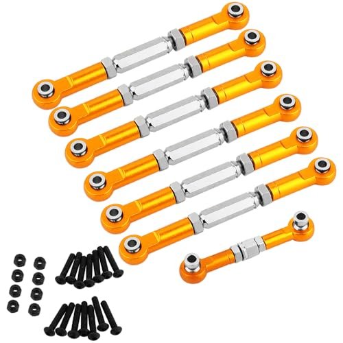 RZXYLRC Adjustable Stainless Steel Turnbuckles Set Camber Links with Rod Ends Set Cheap Nitro RC Car Parts for Traxxas Slash Rustler Stampede